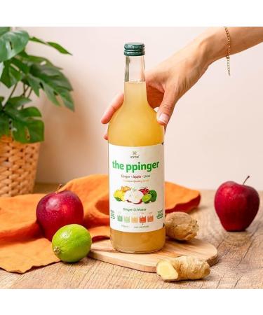 Kyon The Ppinger Jus de gingembre 750 ml avec pomme citron vert et fleur de sureau boisson rafra chissante et sans alcool disponible en packs de 4 - Buy Online on GoSupps.com