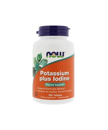 Now Foods Potassium Plus Iodine 180 Tablets