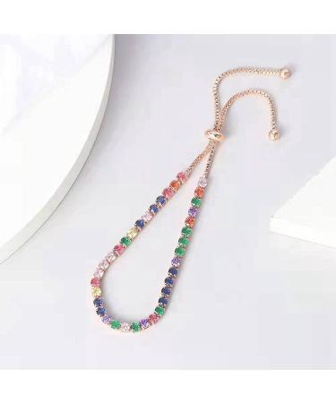 Delicate Rainbow Tourmaline Ionic Bracelet Colored Zircon Adjustable Crystal Bracelet Women Crystal Healing Bracelet Anti-Fatigue Gemstone Chakra Bracelets (Color : Style2) - Buy Online on GoSupps.com