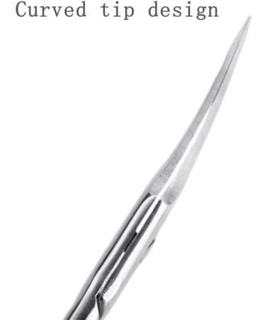 Fovolat Nail Scissors with Sharps Curved Blades - Cuticle Scissors Extra Fine Curved Eyebrow Scissors | Stainless Steel Curved Eyebrow Scissors for Beard/Nose Hair/Mustache/Eyelash Grooming Tool - Buy Online on GoSupps.com