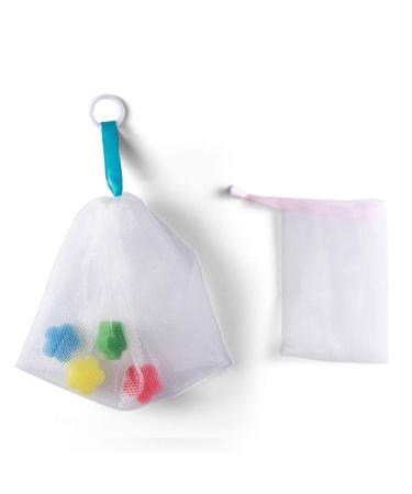 2 Pieces Bubble Net Mesh Saver Bag for Bubble Foam Making Net Mesh Body Facial Care Tool