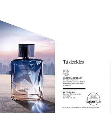 L'Bel Le Tempo Sky para hombre notas de madera y especias 3 fl oz 90 ml - Buy Online on GoSupps.com