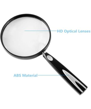 Handheld Magnifier Glasses Old Man Reading HD Gift 6X Glass for Read Books Newspaper Maps Needlework Soldering Repair Black Made in China - Buy Online on GoSupps.com