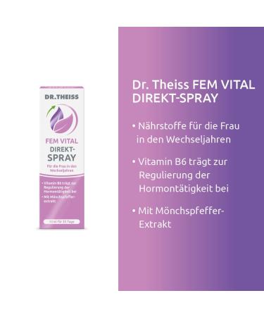 DR. THEISS Fem Vital Direct Spray | Menopause Nutrients for Women | Enhance Wellness & Vitality - Buy Online on GoSupps.com