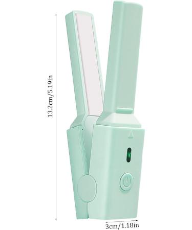 Small Curling Iron USB Plug-in Hair Straightener Curler | Multifunctional Straight and Curly Hair Wand for Girls and Teens Pochy Green - Buy Online on GoSupps.com