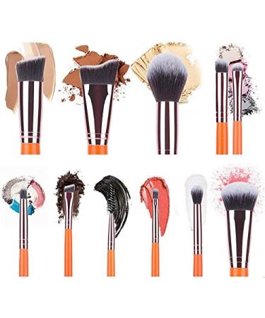 15 Pc Multifunctional Makeup Brush Set - Portable Tools for Face & Eye Makeup - Brown - Buy Online on GoSupps.com
