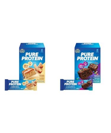 Pure Protein Bars - Nutritious Gluten Free protein bar & Bars - Nutritious Gluten Free protein bar Caramel Churro + Galactic Brownie