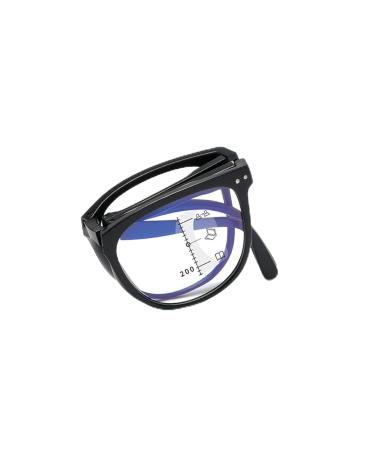 Portable Folding Reading Glasses for Women Men Blue Light Blocking Readers Multifocus Anti Glare Glasses(Couleur:Noir Grandeur:2.0x)