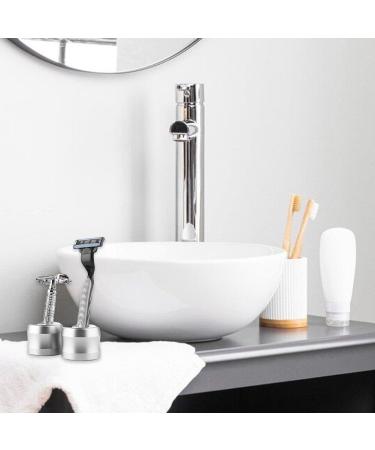 Premium Aluminum Alloy Shaving Stand for Men | Stylish Razor Holder for Bathroom Countertops | Durable Manual Grinding Holder - Buy Online on GoSupps.com