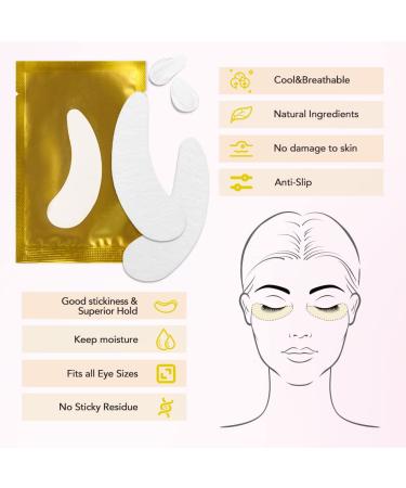 50 Pairs Eyelash Extension Eye Pads - Lint Free Gel Patches for Eyelash Lifting | Willowleaves Gold - Buy Online on GoSupps.com