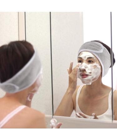 KinHwa 3 Pack Spa Facial Headband Makeup Hair Band Women Skincare Adjustable Microfibre Headband for Washing Face Sports Yoga Lightgray Lightgray 3 Count (Pack of 1) - Buy Online on GoSupps.com