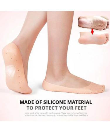 Moisturizing Silicone Gel Socks | Reusable Soft Heel Cushion Sleeve Protector for Ultimate Comfort - Buy Online on GoSupps.com