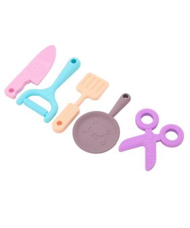 Kitchen Utensil Shaped Baby Teething Toy for Hand-Eye Coordination and Texture Play - Buy Online on GoSupps.com