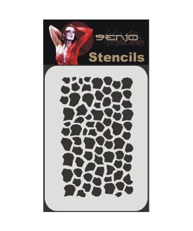 Airbrush Stencil Bodyart Stencil A5 - Reptile Structure-1 Polyester Solvent Resistant Senjo Color