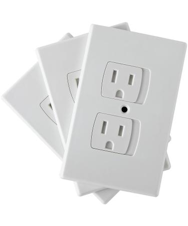Jambini Self-Closing Baby Proof Outlet Covers Baby Proofing - An Alternative To Plug Covers for Electrical Outlets and Outlet Protectors (3 pack)