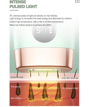 Painless IPL Hair Removal Device for Women and Men - Permanent Hair Removal Kit for Intimate Areas, Bikini Line, Facial, Armpits, Legs, Arms - White - Buy Online on GoSupps.com