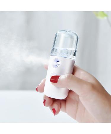 Facial Steamer - Cool Mist Humidifier - USB Rechargeable Facial Mister Moisturizing for Skin Care 30ml Visual Water Tank Nicything White - Buy Online on GoSupps.com