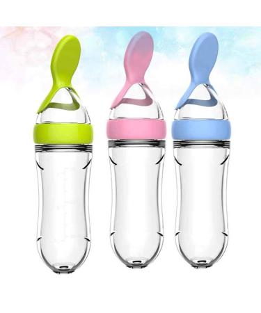 Milist Baby Food Feeder Set - Silicone Pacifier Feeder & Squeeze Spoon for Infants & Toddlers | 3-Piece Dietary Supplement Set - Buy Online on GoSupps.com