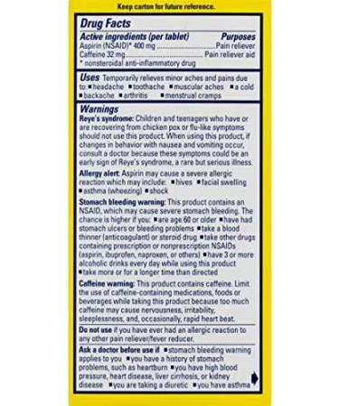 Anacin Aspirin/Caffeine Pain Reliever | Fast Relief | 300 Tablets - Buy Online on GoSupps.com