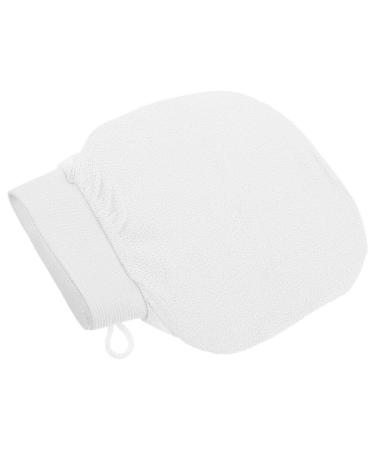 FRCOLOR Exfoliating Glove Face Body Exfoliator Mitt Exfoliating Body Scrubber for Massage and Dead Skin Remover for Body (White)
