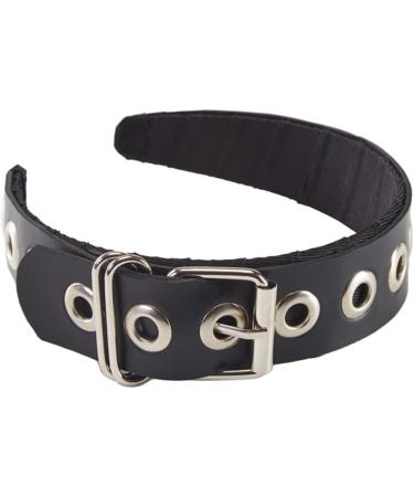 TQUXNGA PU Leather Headband Gothic Tiaras Leather Buckle Headband Rock Headband Punk Headband Steampunk PU Leather Headpiece Red - Buy Online on GoSupps.com