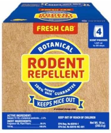 Fresh Cab Botanical Rodent Repellent - 4 Environmentally Friendly Scent Pouches to Keep Mice Out - Buy Online on GoSupps.com