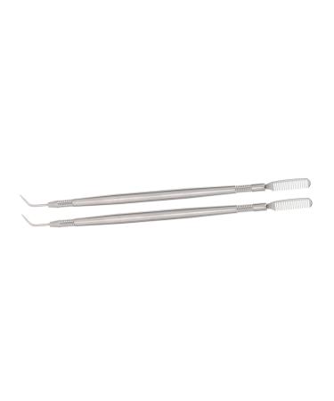 Hemoton 2pcs Eyelash Separator Lengthening Mascara Makeup Eyelash Brush Lash Applicator Tool Eye Lash Lift Tool Eyebrow Brush Multipurpose Stainless Steel