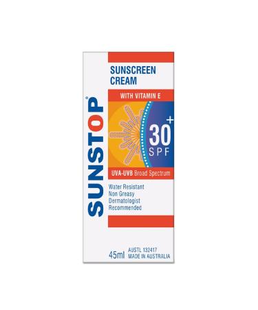 SPF30 Sunscreen Cream with Vitamin E - Broad-Spectrum & Water-Resistant Moisturizing Sunblock Lotion (45ml) | Fast-Absorbing & Non-Greasy - Buy Online on GoSupps.com