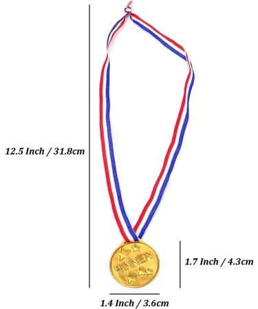 KISEER 40 Pieces Plastic Gold Winner Award Medals for Sports, Games & Parties - Buy Online on GoSupps.com