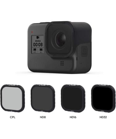 LENSKINS 4-Pack Lens Filter ND8 ND16 ND32 CPL for GoPro Hero 8 Black - Lens Protector and Accessories - Buy Online on GoSupps.com