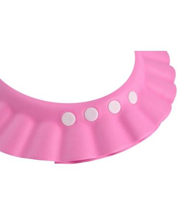 ISO TRADE Adjustable Shower Cap for Kids - Pink Swimming Cap with Ear & Eye Protection (13-15cm) - Buy Online on GoSupps.com