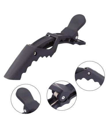 12 Piece Black Alligator Hair Clips - Salon Neckline Clips for Strong Hair & Hairdresser Styling - Buy Online on GoSupps.com