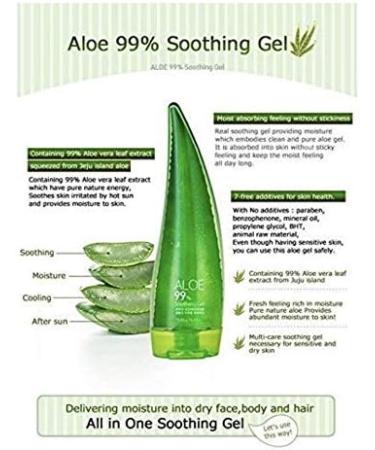 Holika Holika Aloe 99% Soothing Gel with 99% Aloe Leaf Juice from the Pristine Island of Jeju (55ml x 3) - Buy Online on GoSupps.com