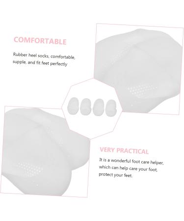 minkissy 2 Pairs Foot Socks Heel Repair Socks for Women Heel Socks for Cracked Heel Moisturizing Sock Soft Moisturizing Gel Socks Dry Feet Socks Men and Women Sock Cover Sebs Porous White White 19x8.7cm - Buy Online on GoSupps.com