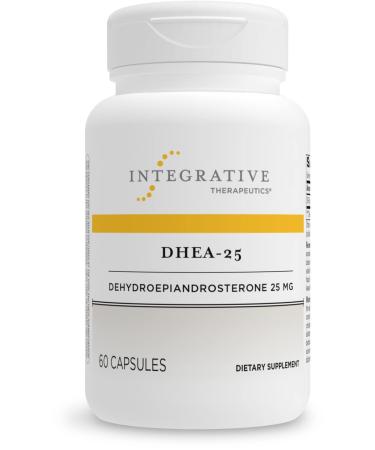 Integrative Therapeutics DHEA-25 - Adrenal and Thyroid Function Support Supplement* - for Women and Men - Gluten Free - Dairy Free - Vegan - 60 Capsules Standard Packaging
