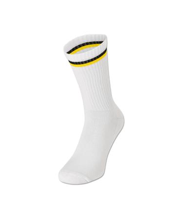 Borussia Dortmund Unisex BVB Tennissocken Socken (2Pack) 43-46 Weiß