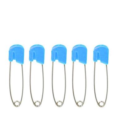 20pcs Blue Safety Pins Baby Nappy Diaper Cloth Nappies Crafts Safety Locking Clip Sturdy Stainless Steel Toddler Nappy Hold Clip Pins