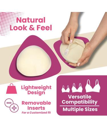 Light Touch Breast Shape Set - Cotton Prostheses for Mastectomy - XL Inserts for Mastectomy Bras | International Shipping Available - Buy Online on GoSupps.com