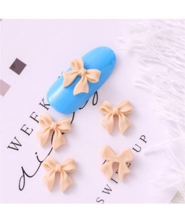 3D Charm 50Pcs Resin Nail Jewelry Ornaments Nail Art Bowknots Manicure Accessories Mini Bow Nail Jewelry Nail Art Decorations Nail Bow Ties(brown) - Buy Online on GoSupps.com