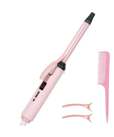 1 Inch Rotating Curling Iron Manual Curler with LED Temperature Display Suitable for Beginners Applicable to All Hair Types