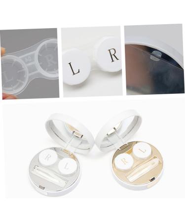 Homsfou 3 STK Rabbit Contact Lens Case Holder - Travel Set with Marbling Design | International Shipping Available - Buy Online on GoSupps.com