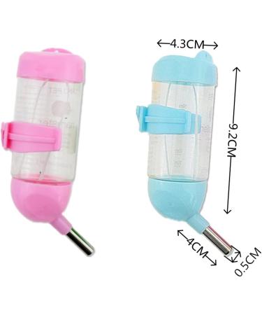 NA 2 Pcs(80ml) Hamster Dispenser Bottle Plastic Hanging Water Bottle Small Animal Water Bottle for Rabbit Guinea Pig Rat Gerbil - Buy Online on GoSupps.com