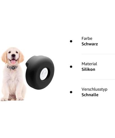 Silicone Holder for Airtag Dog Collar | Lightweight Waterproof Case for Airtag Pet Accessories - Black - Buy Online on GoSupps.com