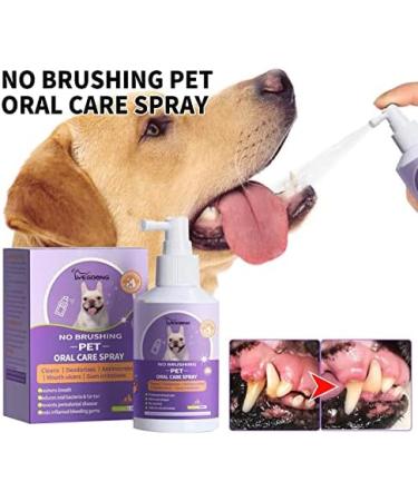 JIAWEIIY Dog and Cat Tooth Cleaning Spray Dog Tooth Spray No Brushing Enhancement Cleaning Formula Pet Tooth Cleaning Spray Target Fresh Breath and tartar Control (1PC) - Buy Online on GoSupps.com