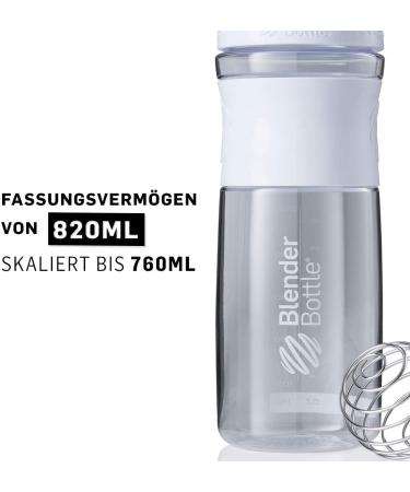 BlenderBottle SportMixer Tritan - BPA Free Protein Shaker & Water Bottle | Fitness Shakes - Fashion White - Buy Online on GoSupps.com