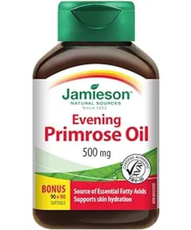 Evening Primrose Oil 500 mg Softgels - With Vitamin E Gluten-Free 180 Count (Pack of 1) & Omega-3 Select 1 000 mg SUPPLEMENT + SUPPLEMENT - Buy Online on GoSupps.com