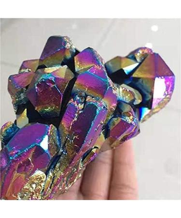 Natural raw Aura Crystal Cluster Colorful Electroplate 150-200g for Home Decoration - Buy Online on GoSupps.com