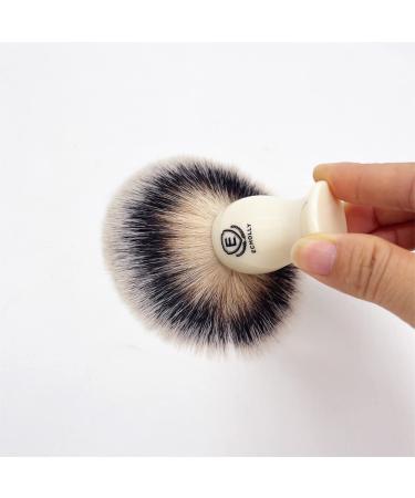 Echolly Premium Shaving Brush for Men - No Shedding Bristles, Smooth Acrylic Handle - Ivory White - Buy Online on GoSupps.com