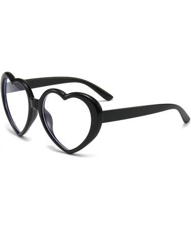 Shop JOVAKIT Heart Blue Light Glasses for Women | Vintage Red Heart Frame Computer Eyeglasses | Prevent Headache | Stylish & Comfortable 55mm - Buy Online on GoSupps.com