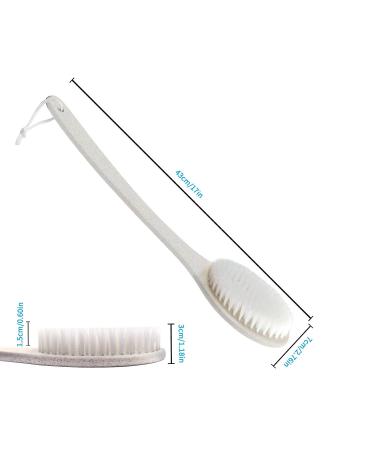 Yamahiko Bath Body Brush - Wet/Dry Exfoliating Back & Body Scrubber with Long Handle for Shower - Wheat Straw Bristles - Ideal for Women & Men - Buy Online on GoSupps.com